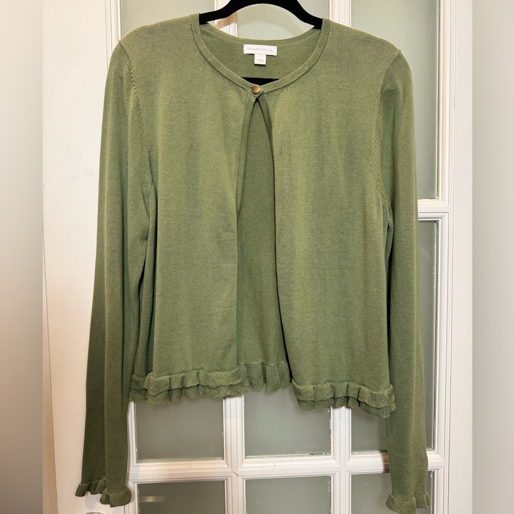CHARTER CLUB Ruffled Long Sleeve Blouse